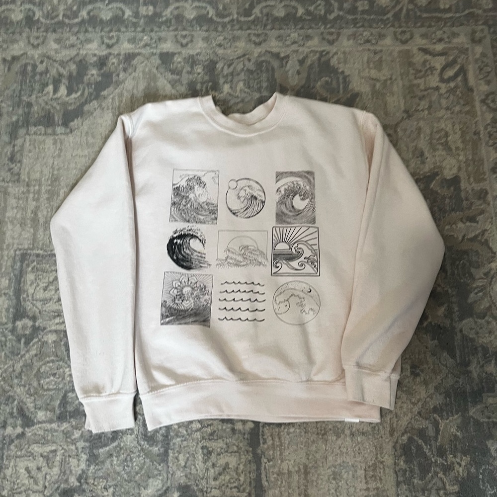 light pink sweatshirt